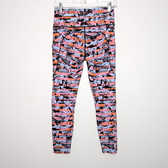Lululemon Fast & Free 7/8 Tight II Nulux 25" Inversion Multi Pink Blue Orange 8 - Picture 3 of 11